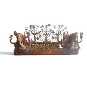 Important Part Of A Sicilian Cart By Fratelli Vaccaro - Vizzini, Early 20th Century - Chandelier