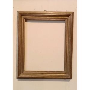 Antique Gilded Wooden Frame, Early 18th Century, Italy