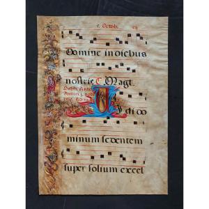 Antiphonaire , graduel enlur parchemin, XVe siècle. Italie centrale. 60 x 43 cm