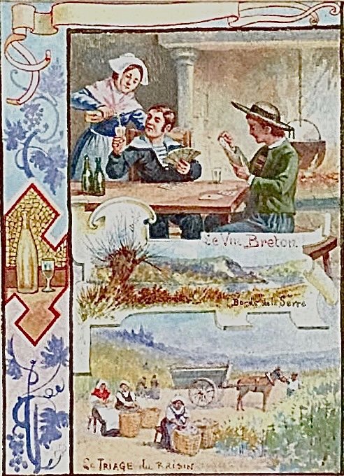 Série De 6 gouaches Encadrées Sur Papier Avec Des Scènes Sur La Production De Vin.france.e.auger-photo-4