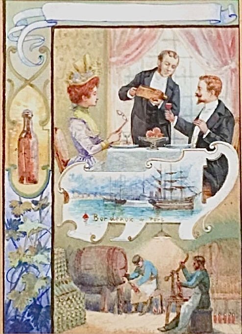 Série De 6 gouaches Encadrées Sur Papier Avec Des Scènes Sur La Production De Vin.france.e.auger-photo-2