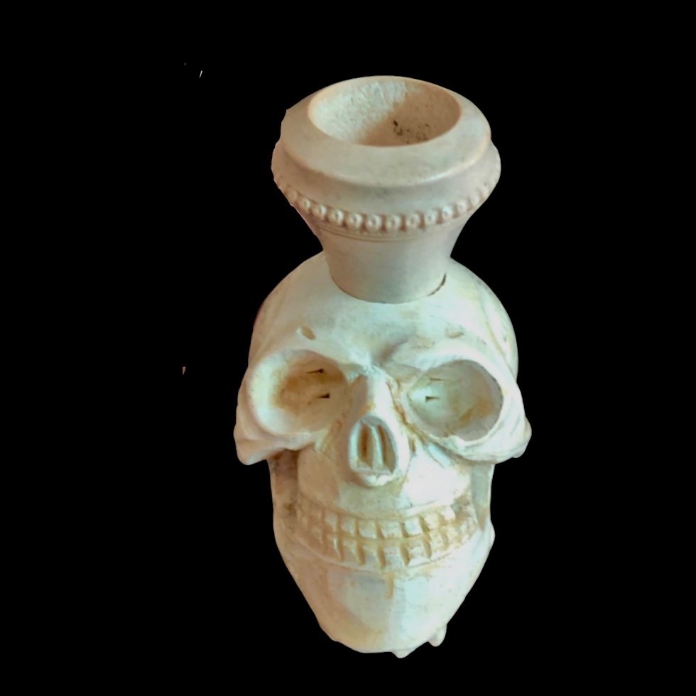 Meerschaum Pipe Depicting A Hand Holding A Skull -photo-4
