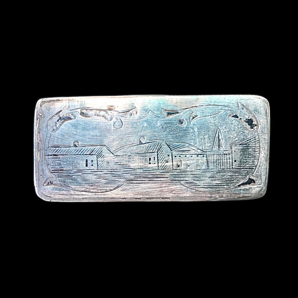 Silver Box With Architectural Scenes. Russia. Dated 1866. -photo-3