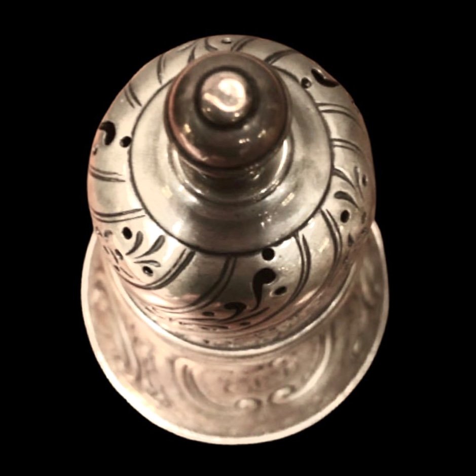 Saupoudreuse à Sucre En Argent à Motifs Animaliers Et Rocaille -photo-2