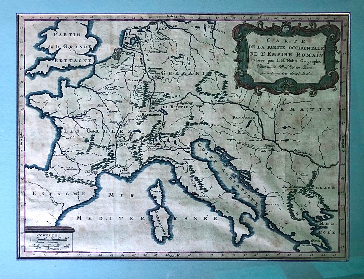 Carte Géographique De La Partie Occidentale De l'Empire Romain -photo-2