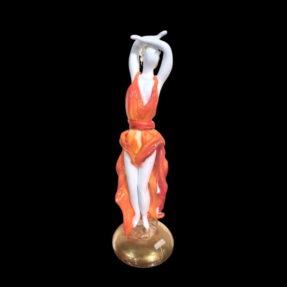 Sculpture En Verre Soufflé Représentant Une Danseuse Ercole Barovier, Barovier & C. Murano -photo-3