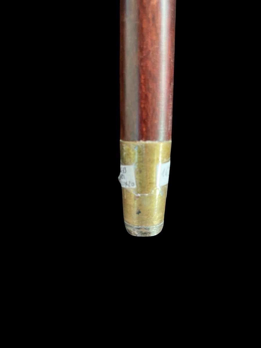 Stick With Ivory Knob Depicting The Head Of A Molossian Dog. -photo-3