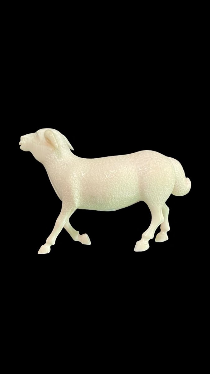 Ivory Sculpture Depicting A Sheep. France. -photo-2