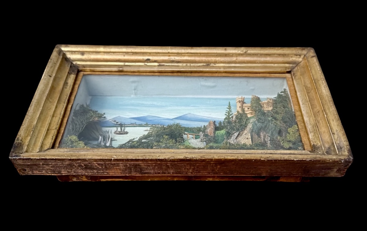 Perspective Painting - Three-dimensional Diorama In A Frame With Protective Glass -photo-2