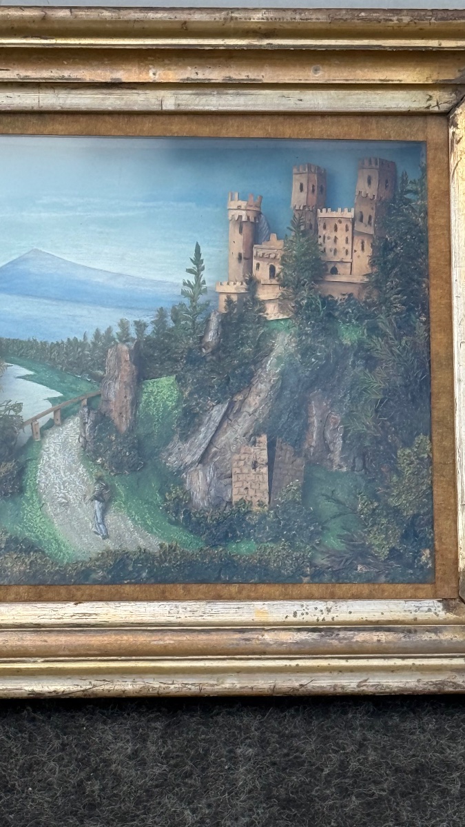 Perspective Painting - Three-dimensional Diorama In A Frame With Protective Glass -photo-3