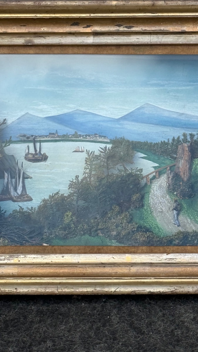 Perspective Painting - Three-dimensional Diorama In A Frame With Protective Glass -photo-4