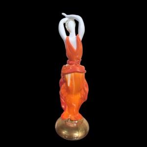 Blown Glass Sculpture Depicting A Dancer. Ercole Barovier, Barovier & C. Murano 