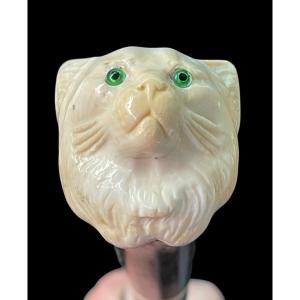 Stick With Ivory Cat Head Shaped Knob. Rosewood Barrel. 