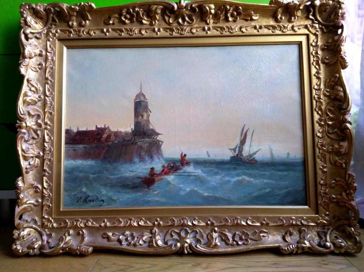 HUILE SUR TOILE. École Hollandaise Du XIX Siècle. -photo-2