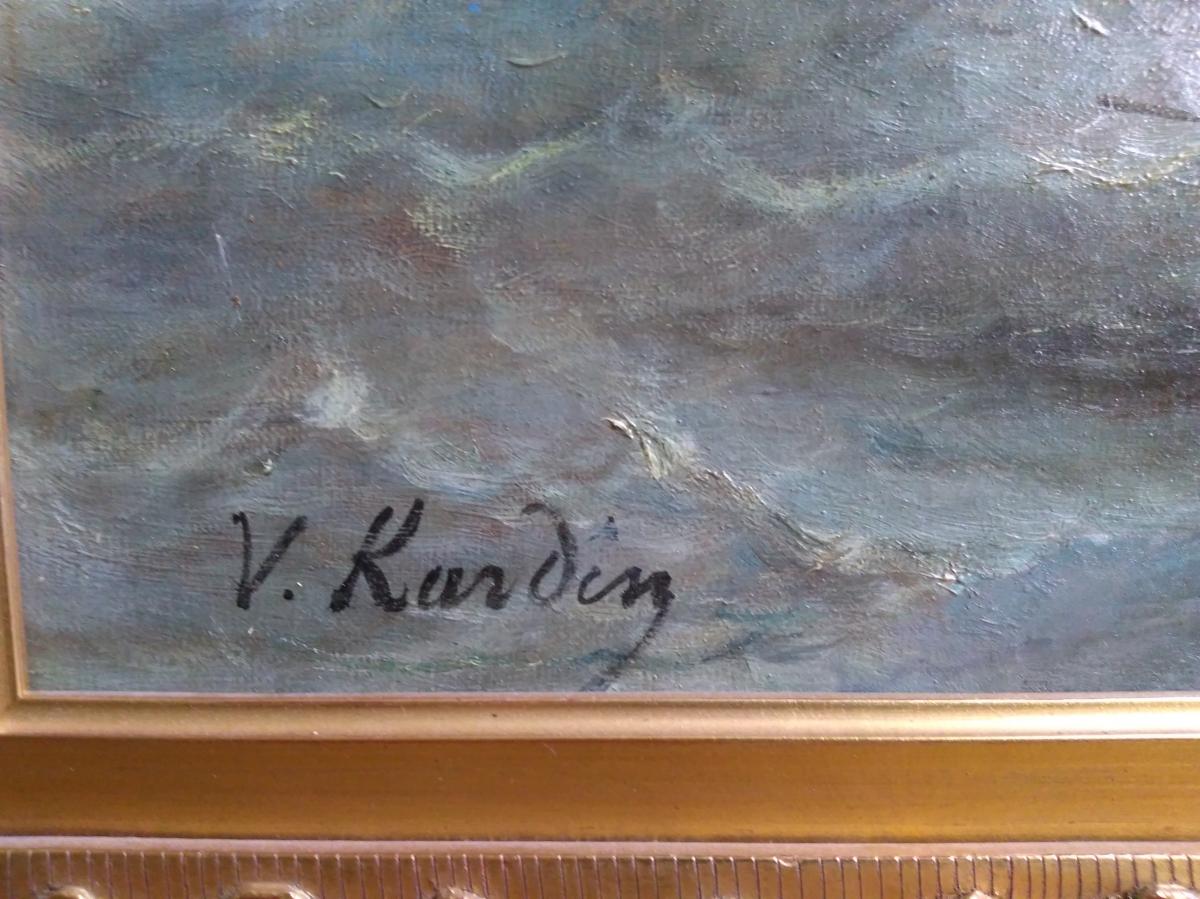 HUILE SUR TOILE. École Hollandaise Du XIX Siècle. -photo-3