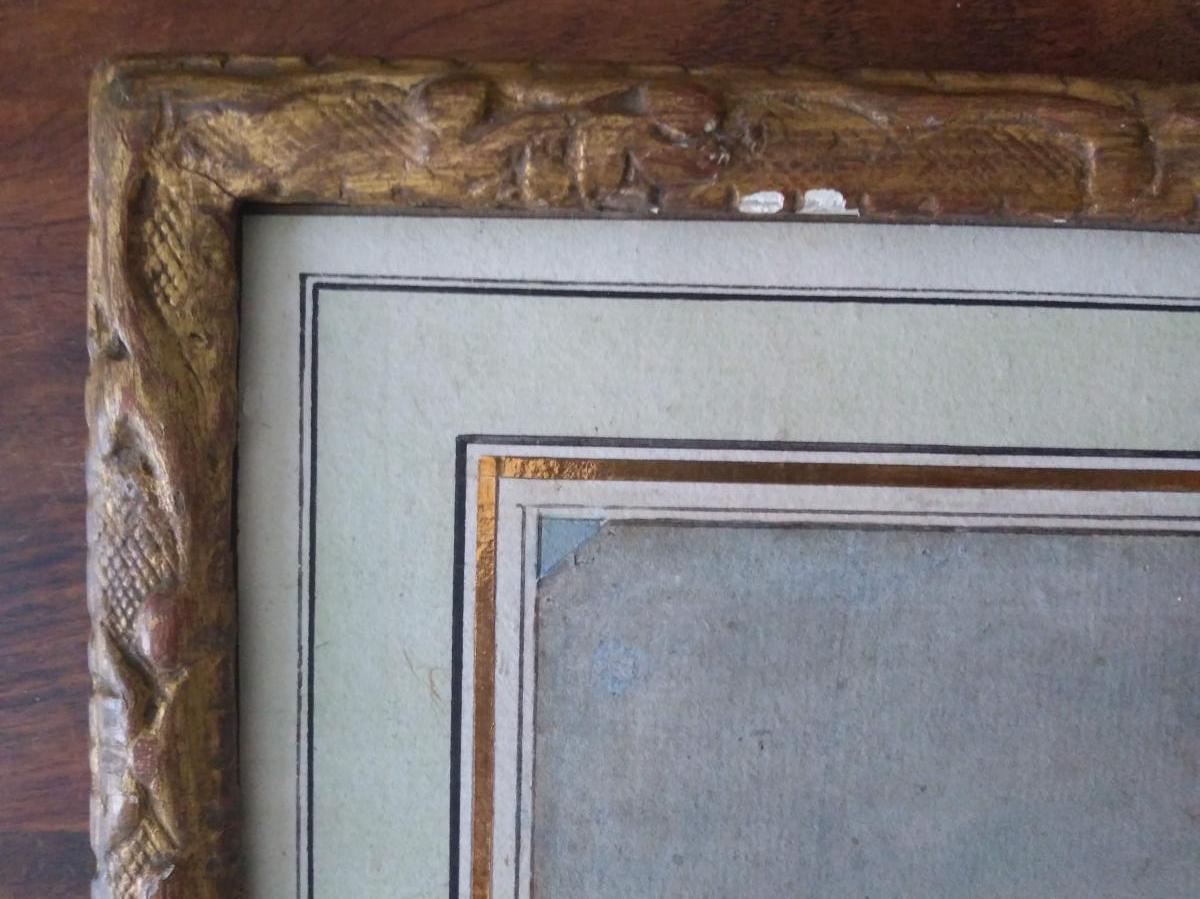 Dessin Ancien. Ec. Hollandais Du XVIII Siècle-photo-4