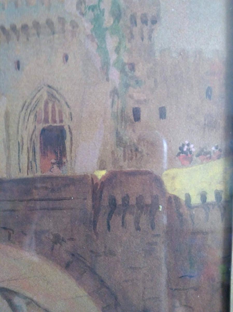 Dessin Ancien. Ec. FranÇaise XIXÈme. Attrib. Hubert Robert (1733-1808) -photo-3