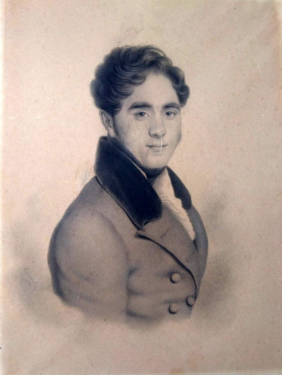 Portrait de Prosper Le Guay (1805-1886)  signé C.Doussault (1814-1880)