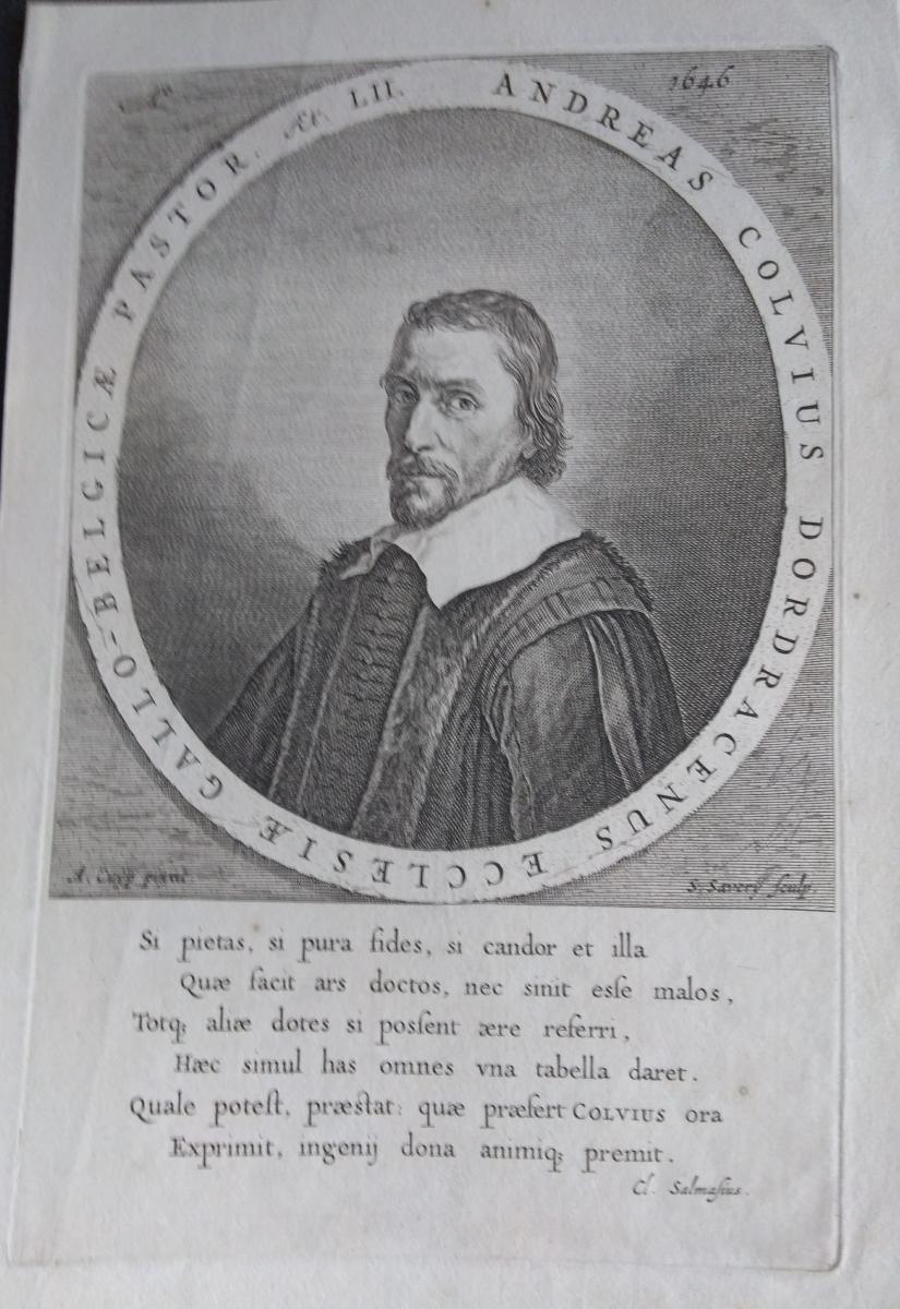 Portrait Engraving Old XVII. Dutch School