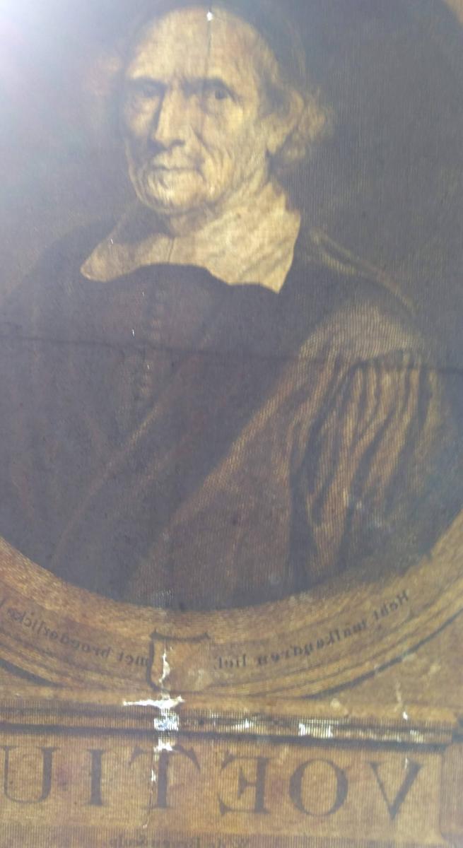 Portrait Engraving Old XVIII. Dutch School-photo-3