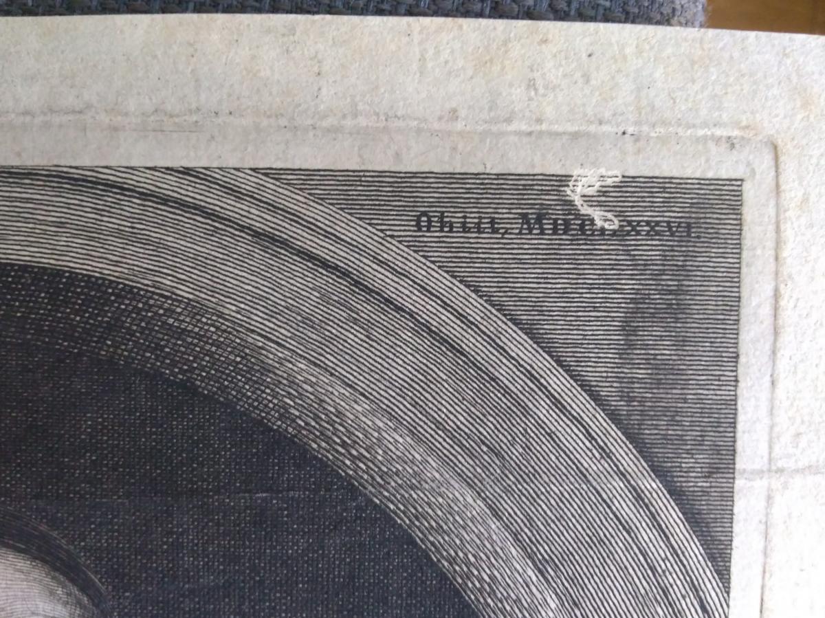 Portrait Engraving Old XVIII. Dutch School-photo-1