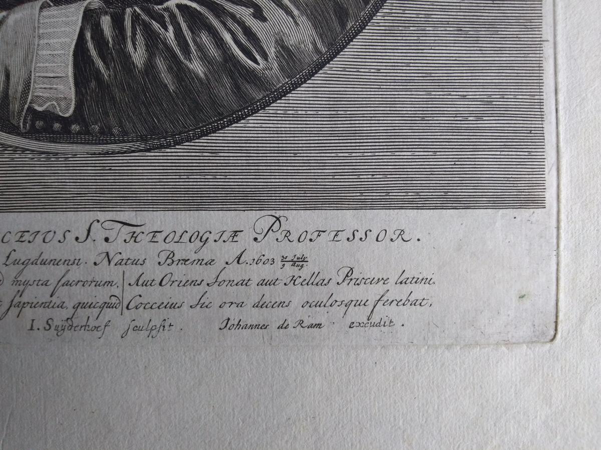 Gravure Encienne XVIIIÈme. Ec. Hollandaise. Portrait-photo-3
