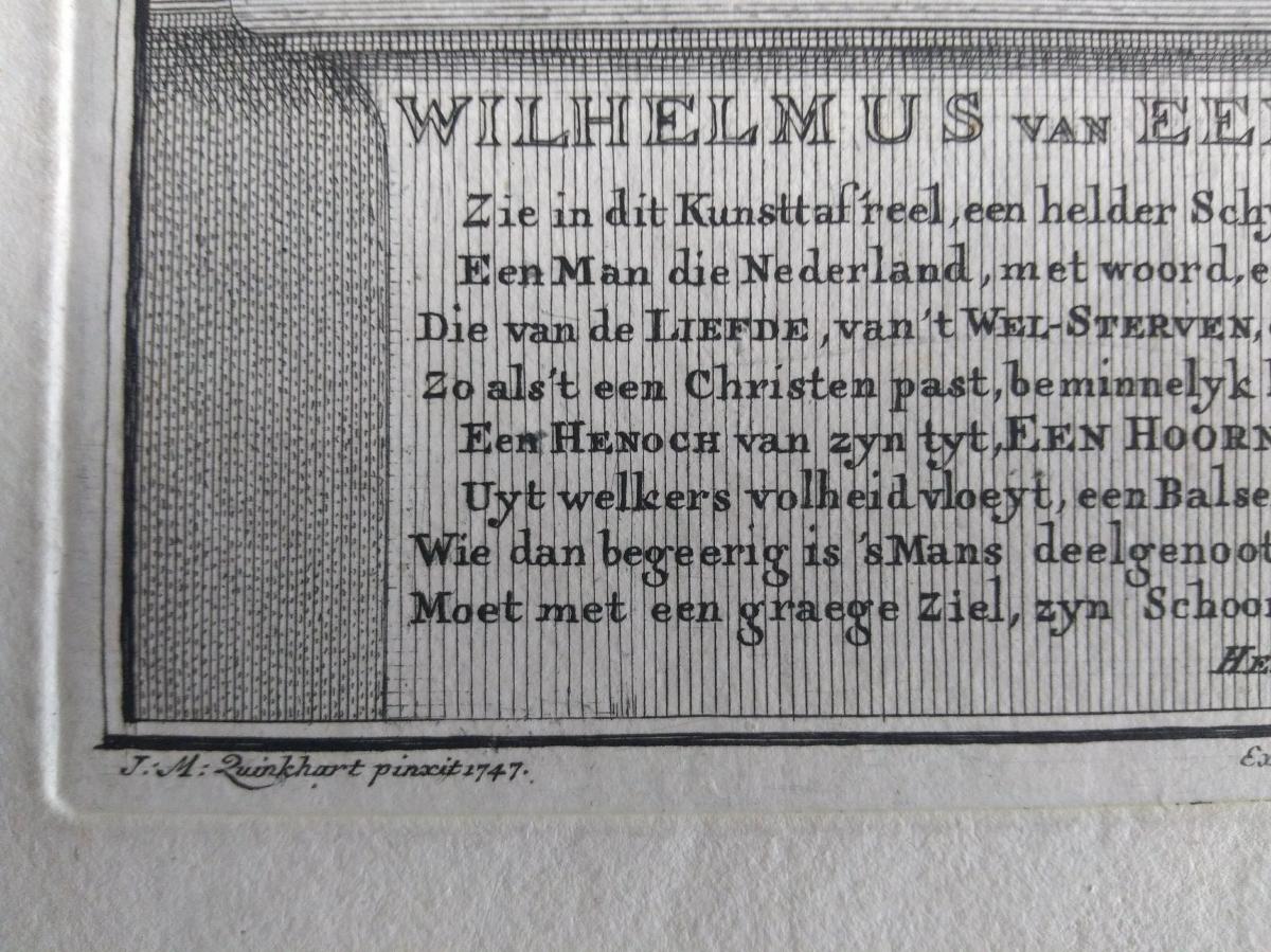 Portrait Engraving Old XVIII. Dutch School-photo-2