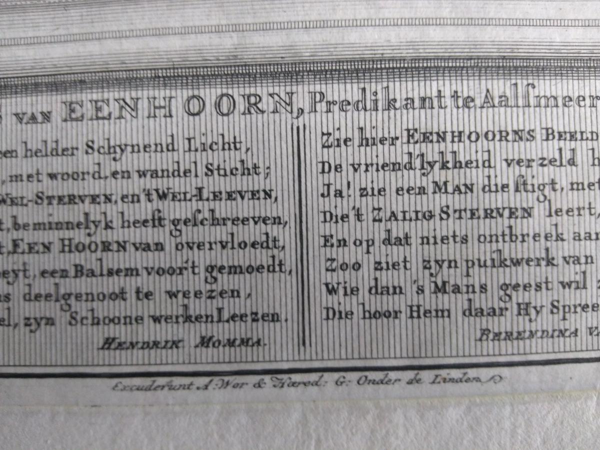 Portrait Engraving Old XVIII. Dutch School-photo-3
