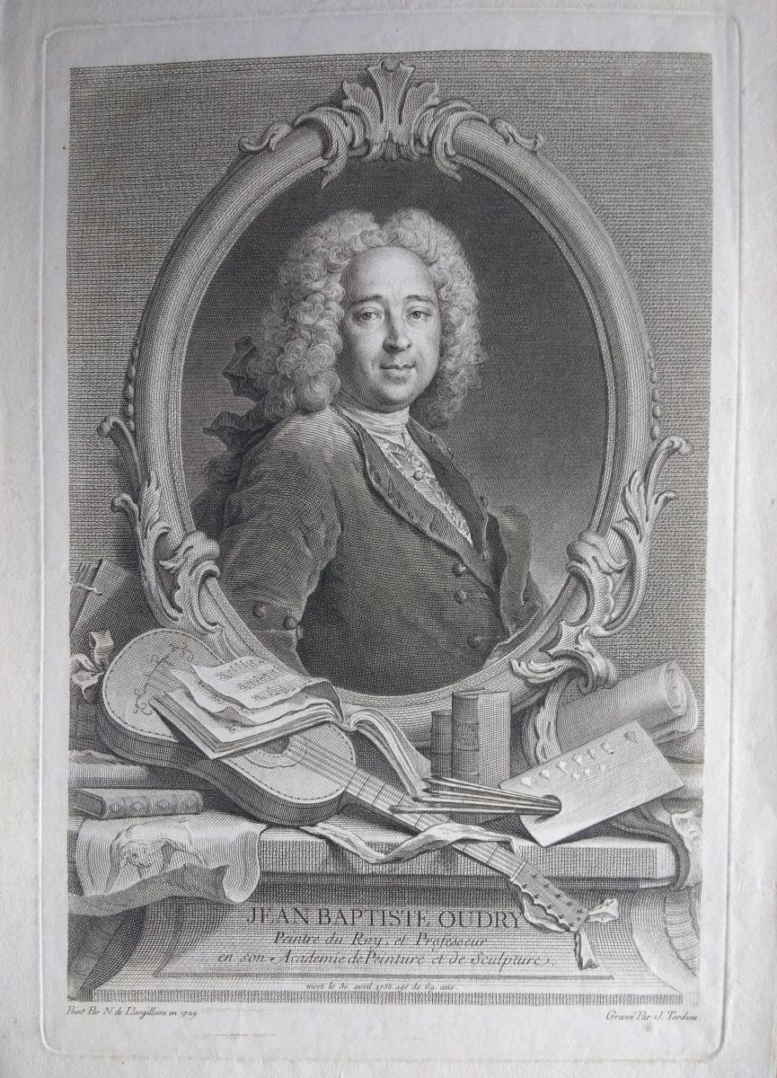 Portrait Gravure Ancienne XVIIIème. Ec. Française Par J. Tardieu
