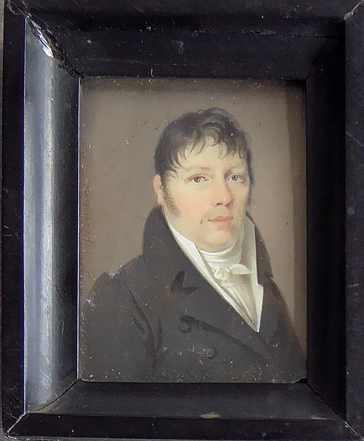 Portrait Miniature èpoque Empire. Ec. Française XIXéme. Signé