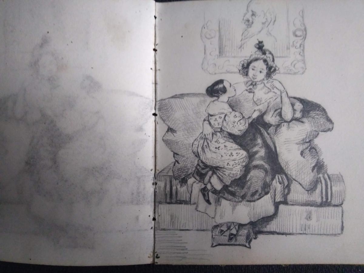 Ecole Française Vers 1840. Album De Dessins-photo-3