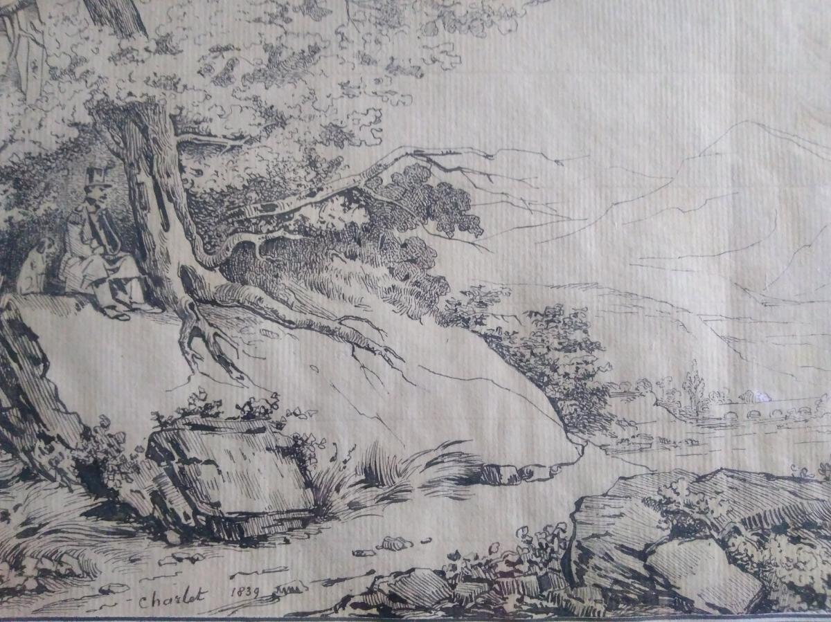 Charlet, Nicolas Toussaint (1792-1845). Dessin Signé-photo-2