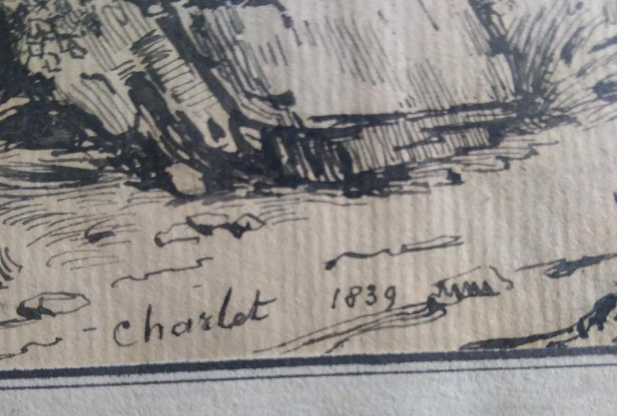 Charlet, Nicolas Toussaint (1792-1845). Dessin Signé-photo-3