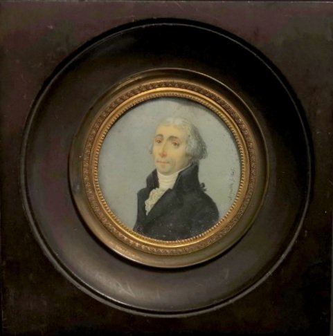 Portrait Miniature école Française Signé