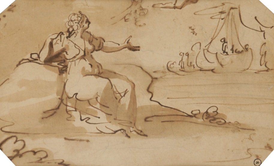 Dessin Italien. École Génoise.
