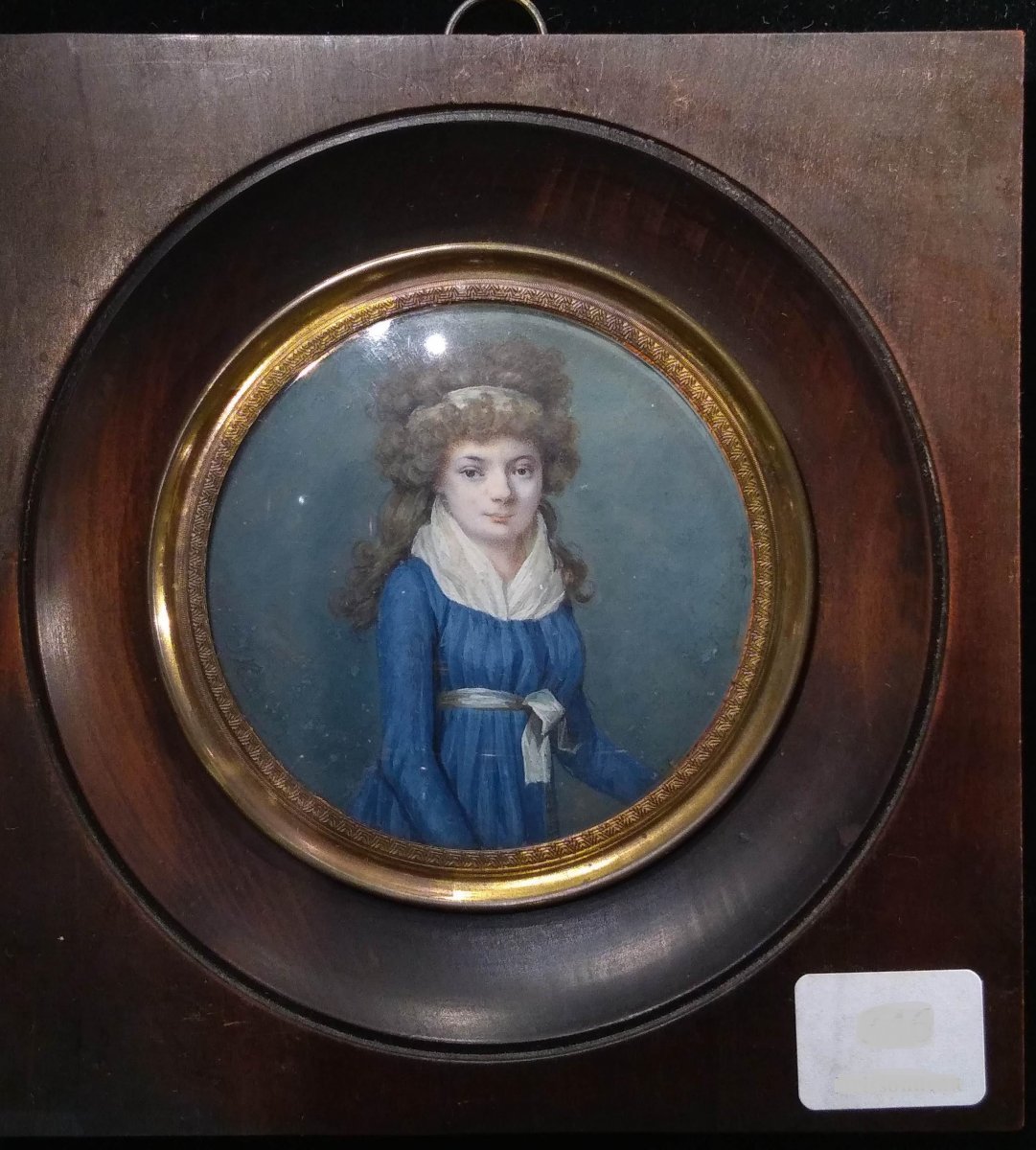 Portrait Miniature école Française Signé -photo-2