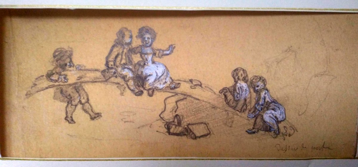 Ensemble De Dessins Anciens XVIIIème. Ècole Française.
