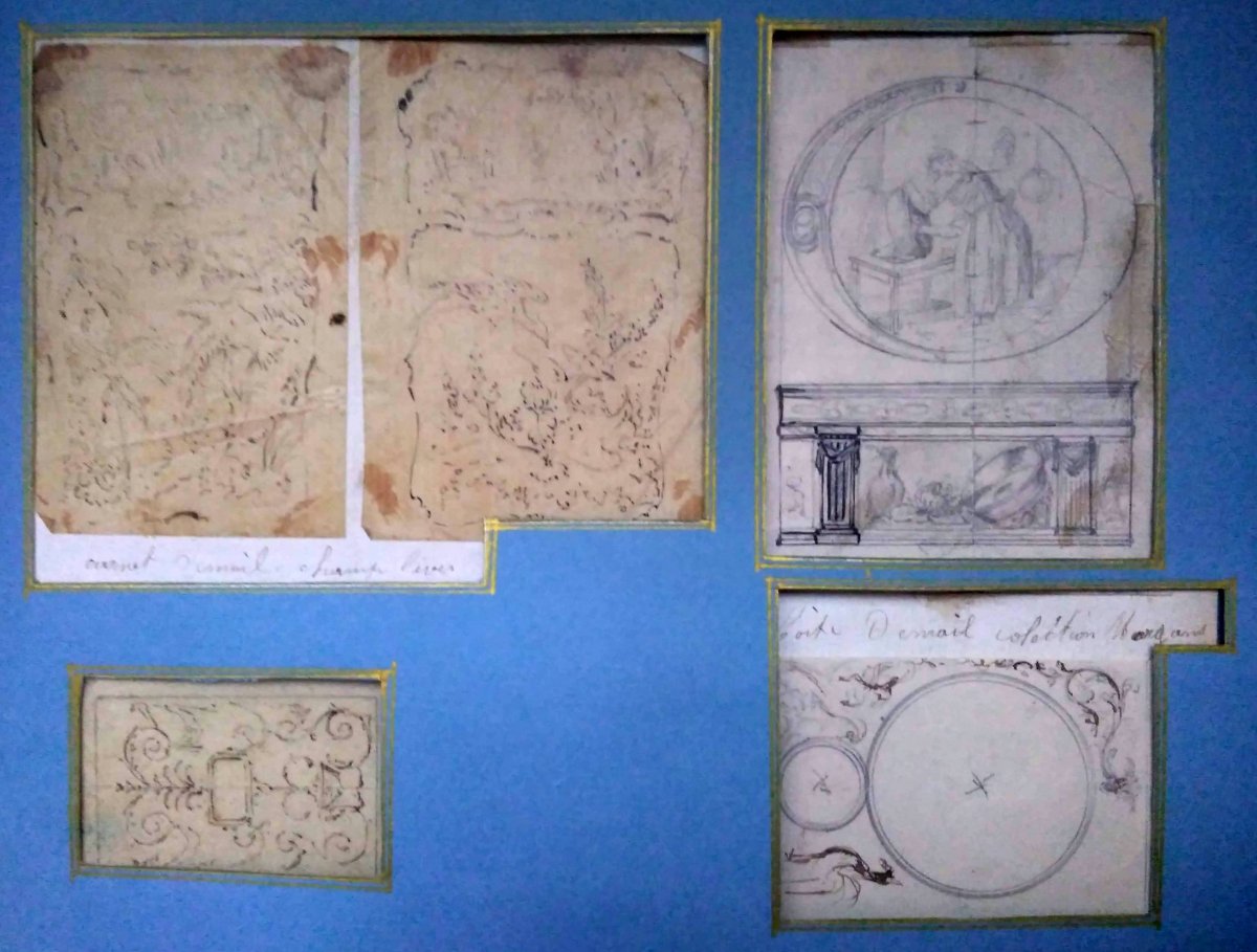 Ensemble De Dessins Anciens XVIIIème. Ècole Française.-photo-4