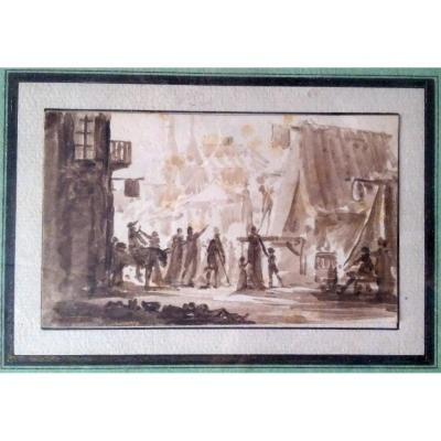 Dessin Jean Baptiste Isabey (1767-1855) ex col. Hitthorf