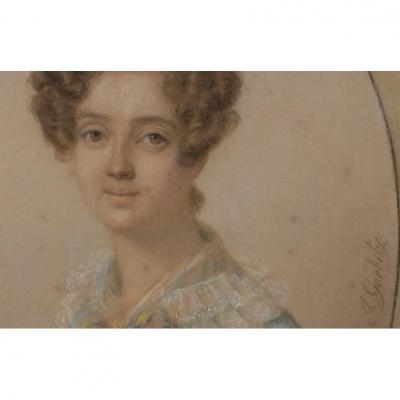 Portrait Femme Signè Gorbitz (1782-1853), XIXème Siècle