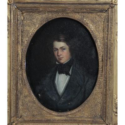 Portrait De Jeune Homme Vers 1830