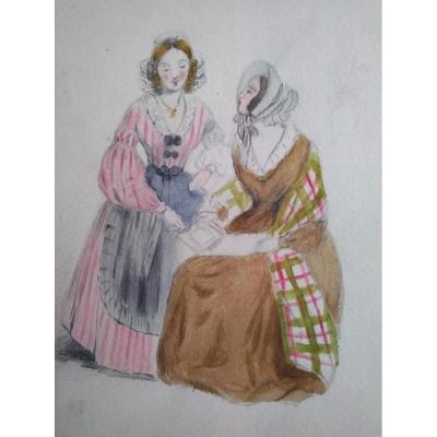 Ecole Française Vers 1840. Album De Dessins