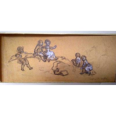 Ensemble De Dessins Anciens XVIIIème. Ècole Française.