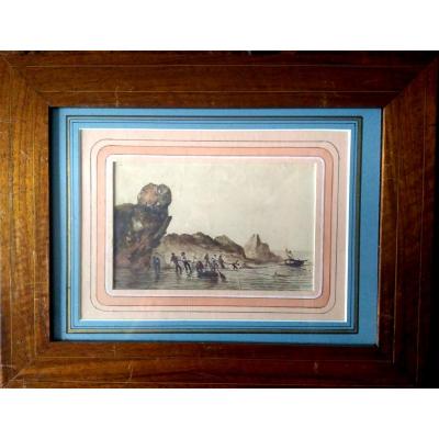 Ancien Dessin école Française XIX ème.