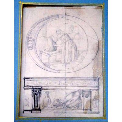 Ensemble De Dessins Anciens XVIIIème. Ècole Française.