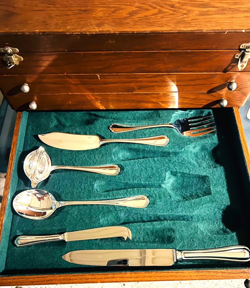 Christofle Silver Plated  Cutlery Set Spatours Model-photo-1