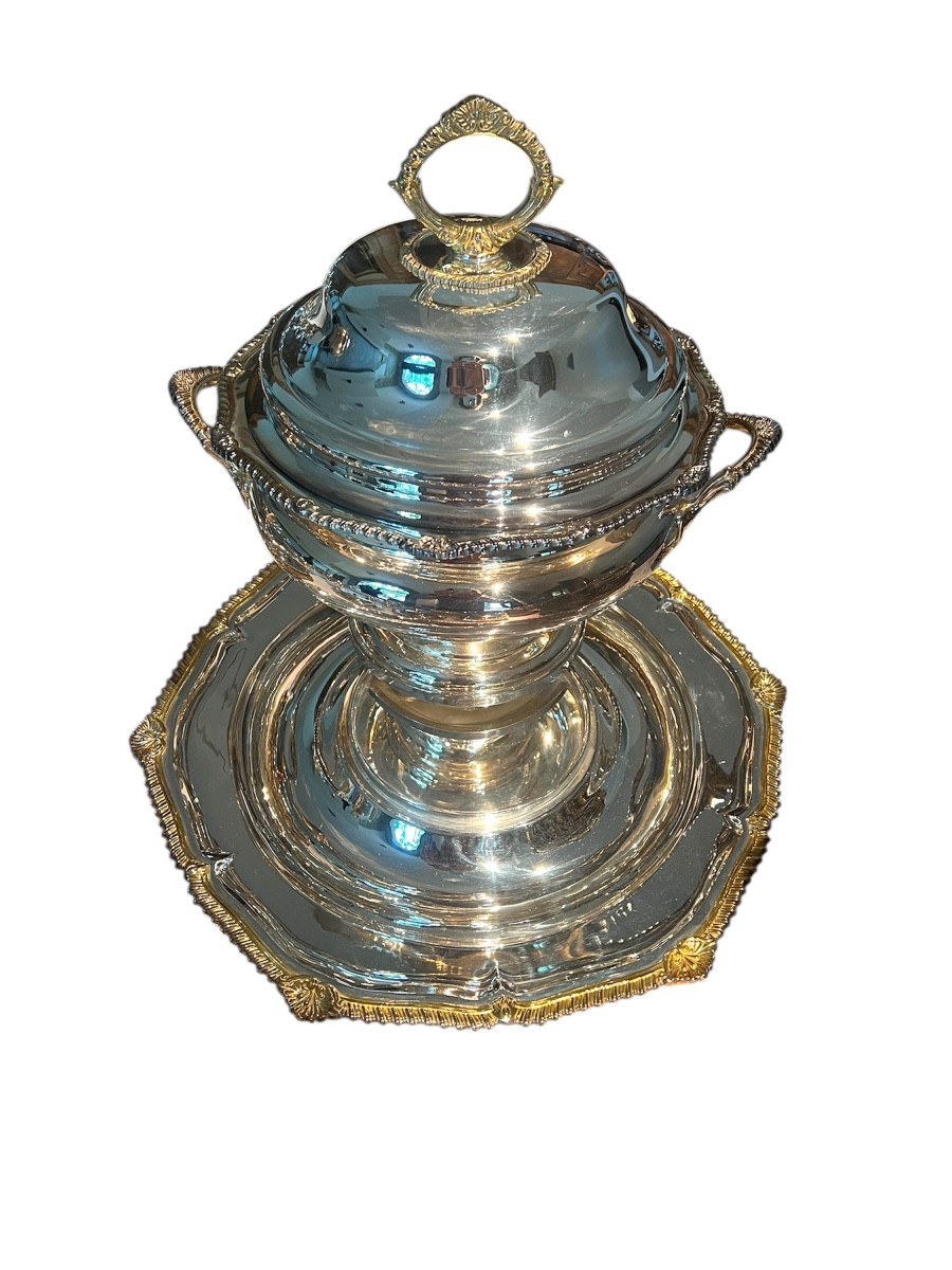 Ménagère Et Pièces De Forme Argent Vermeil -photo-4