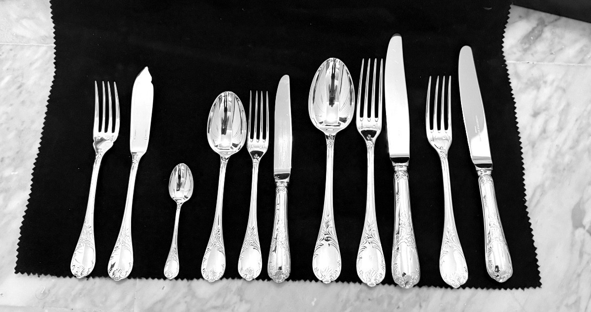 Ménagère Christofle Argent Massif Modèle  Marly -photo-1