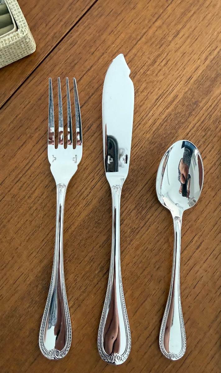 Christofle, Malmaison Pattern Cutlery Set -photo-4