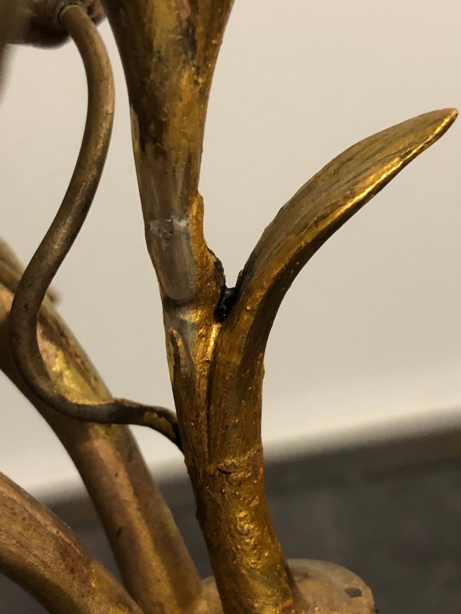 PAIRE DE CANDÉLABRES  AUX  AMOURS EN BRONZE DORÉ-photo-8
